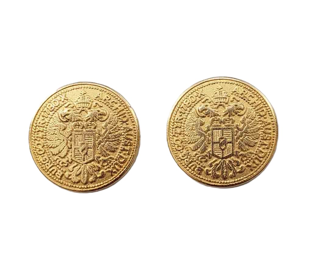 Two Vintage Bill Blazer Gold Brass Blazer Buttons ARCHID AVST DUX BURG CO TYR 1780 X Men's K2M