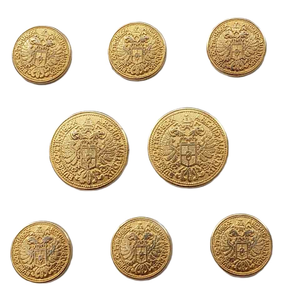 Vintage Bill Blazer Gold Brass Blazer Buttons Set ARCHID AVST DUX BURG CO TYR 1780 X Men's K2M