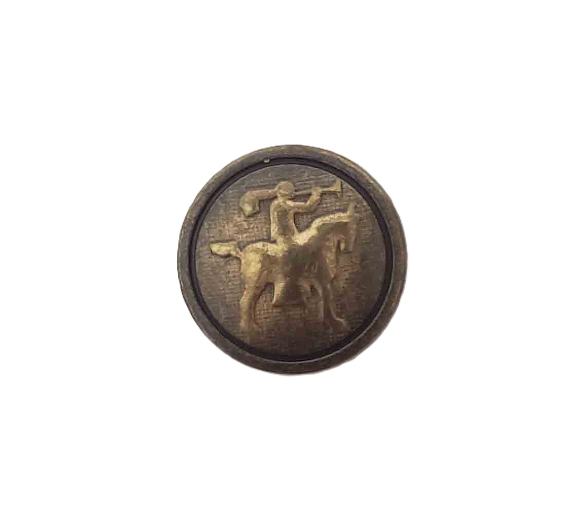 One Hart Schaffner Marx Golden Trumpeter Blazer Button Antique Gold Brass Men's