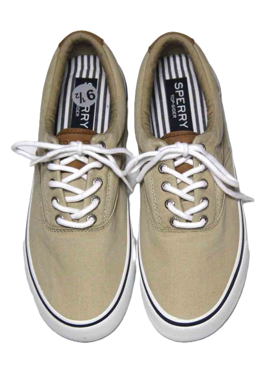 Sperry Canvas Topsider Sneakers Tan Men's Size 9.5M