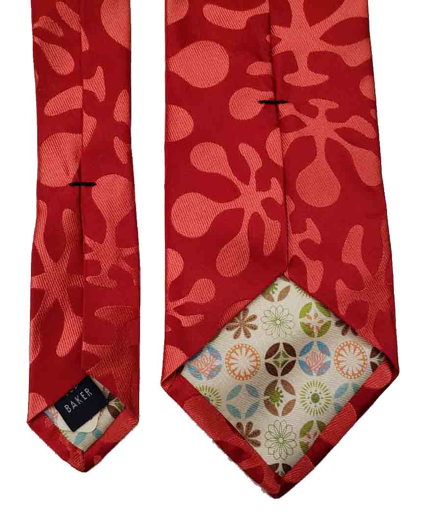 Men's Ted Baker London Silk Tie Red 1970s Mod Pattern Men's