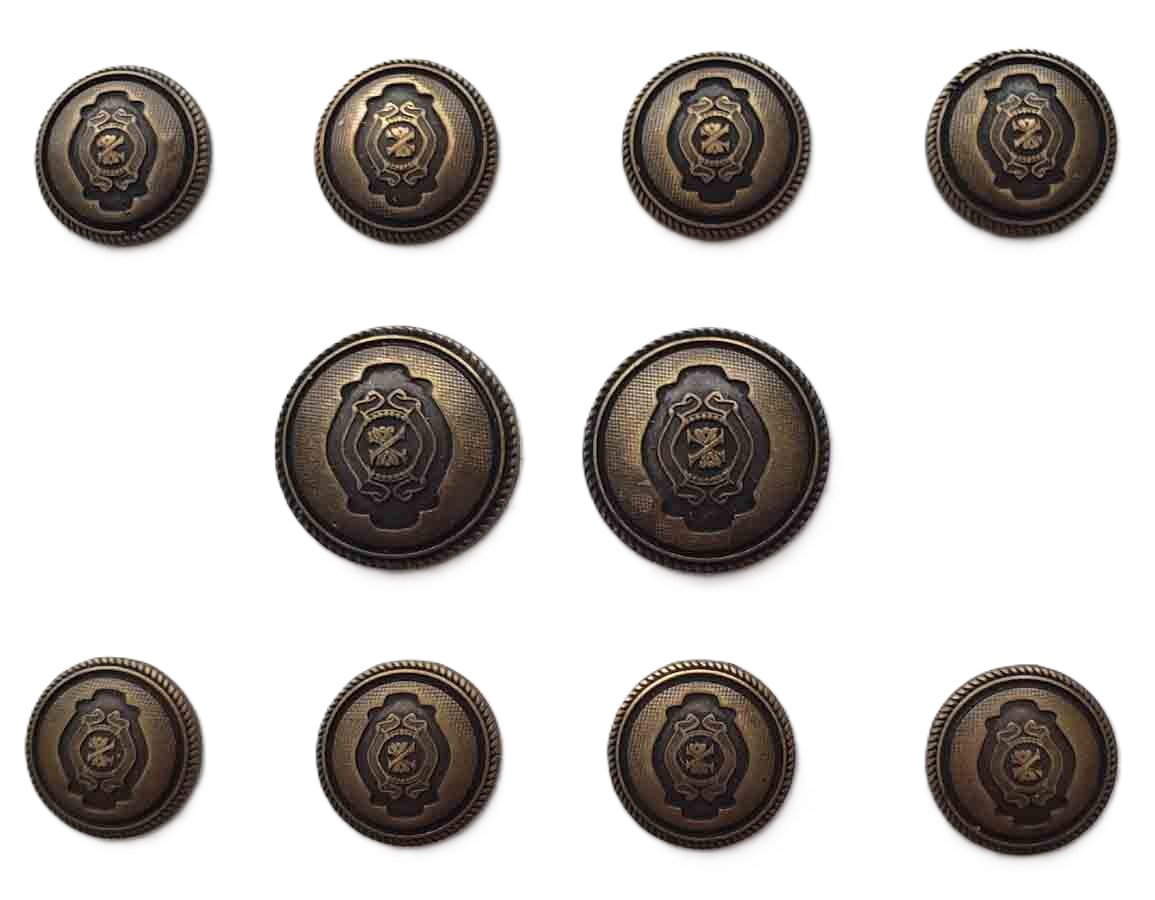 Vintage Austin Reed Antique Gold Brass Blazer Buttons Set S7D Men's