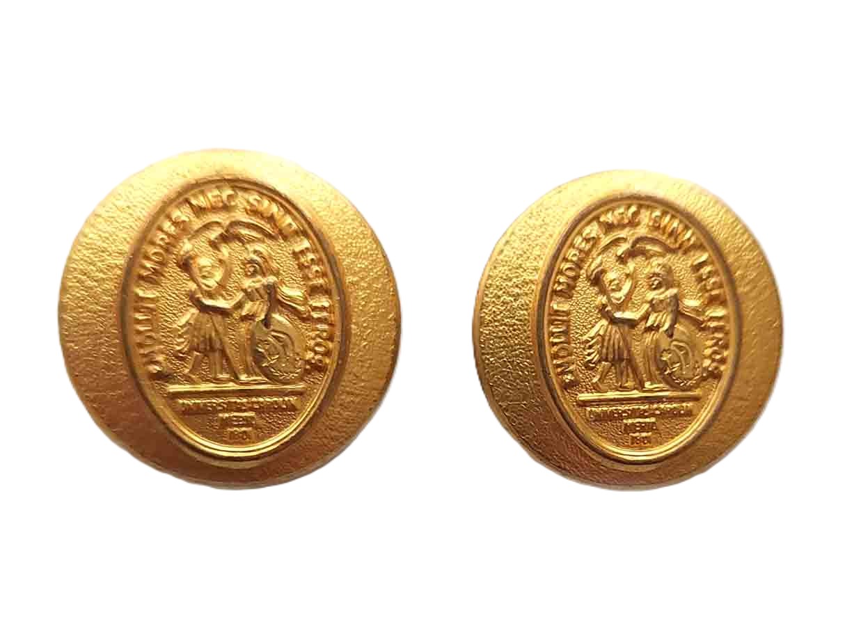 Two Vintage Waterbury Blazer Buttons Gold Brass University of South Carolina Seal Men's