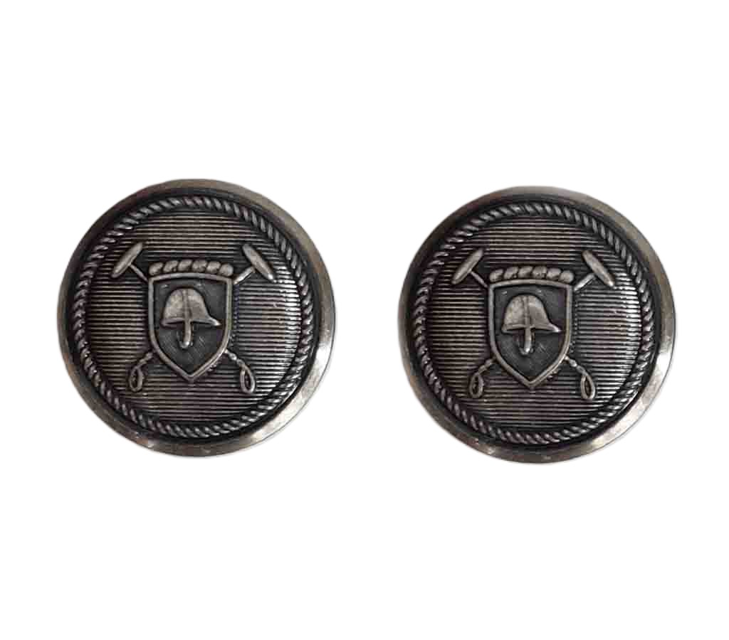 Two Polo by Ralph Lauren by Waterbury Blazer Buttons Gray Polo Helmet Mallets and Shield Pattern Men's