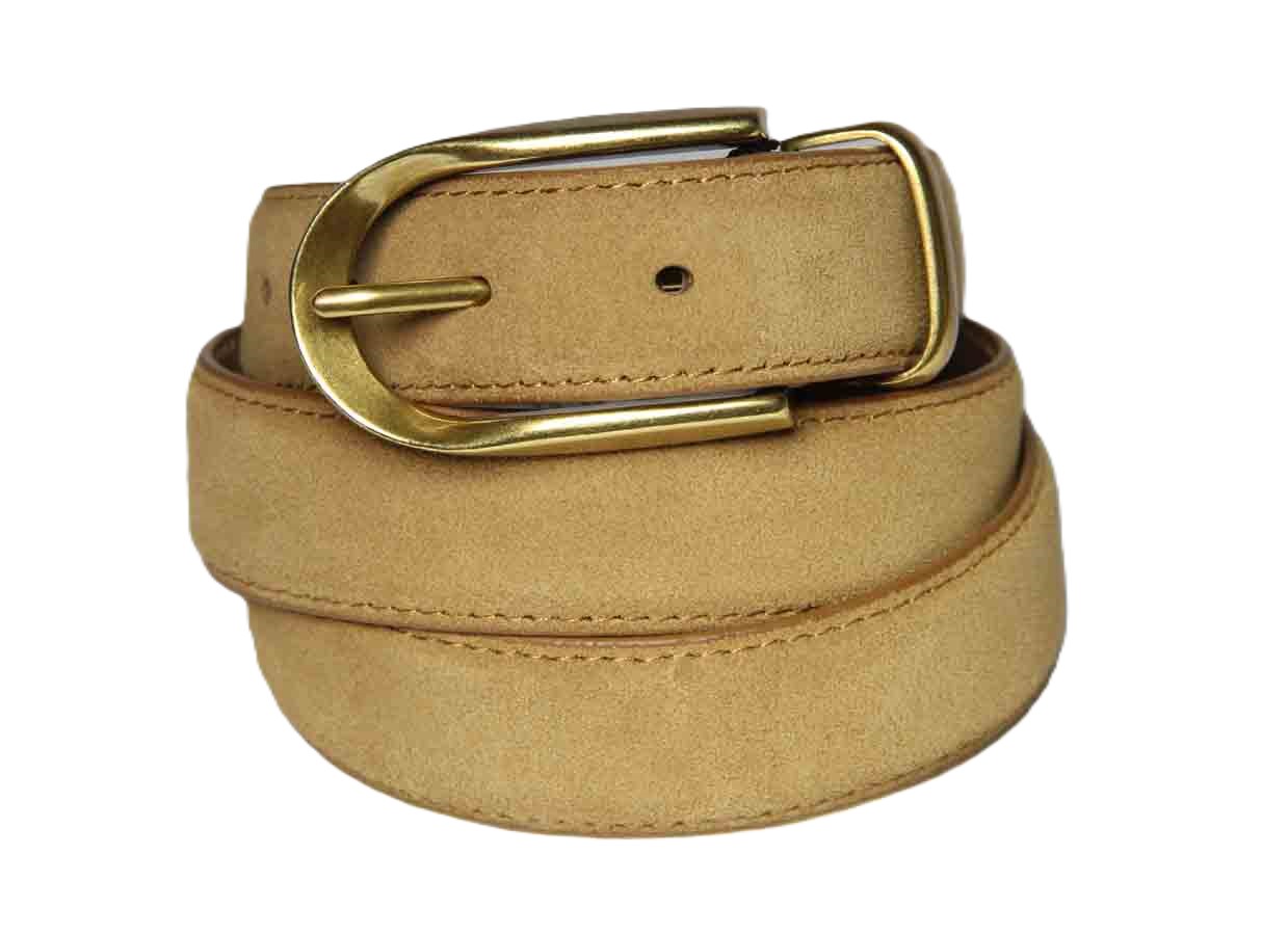Stradivarius Leather Suede Belt Tan Made in Spain Men's Size 80 cm or 32-33