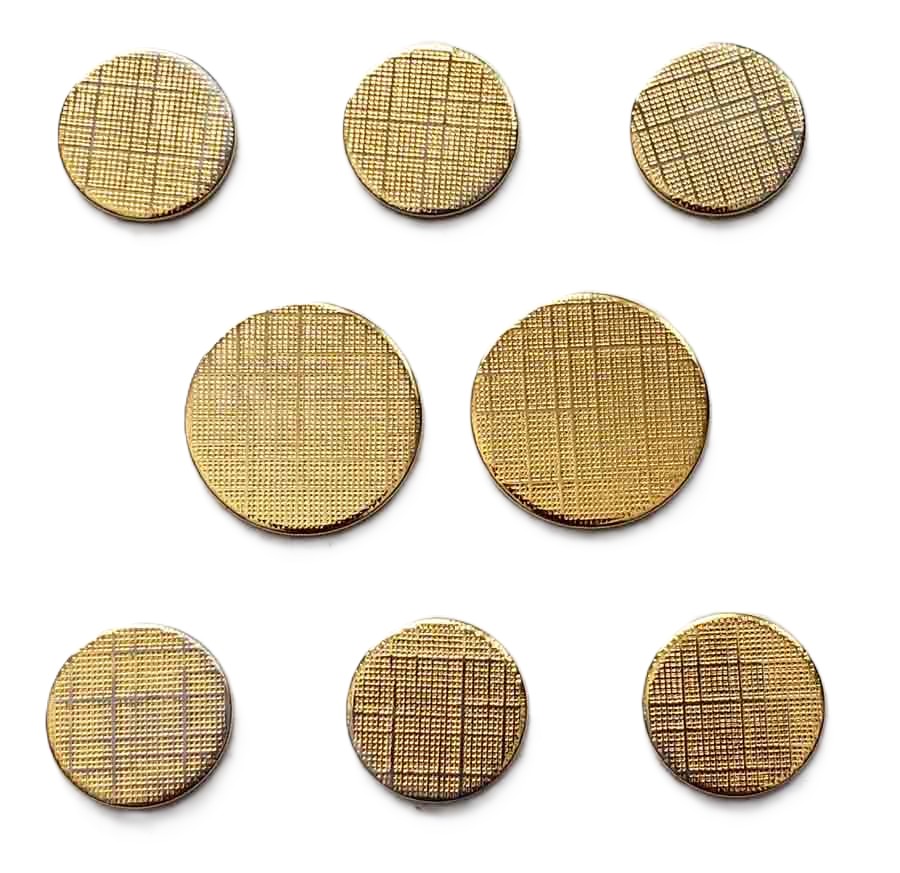 Vintage Austin Reed Gold Brass Blazer Buttons Micro-Grid Pattern L4C Men's