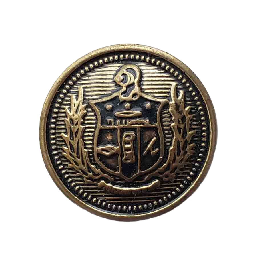 One Vintage Andhurst Antique Gold Brass Blazer Button Coat of Arms Laurel Y4B Men's
