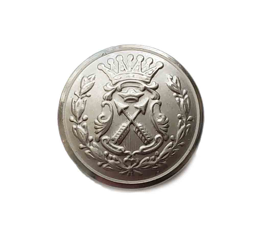 One Vintage Stanley Blacker Blazer Buttons Silver Metal Crown Arrows Shield J2B Men's