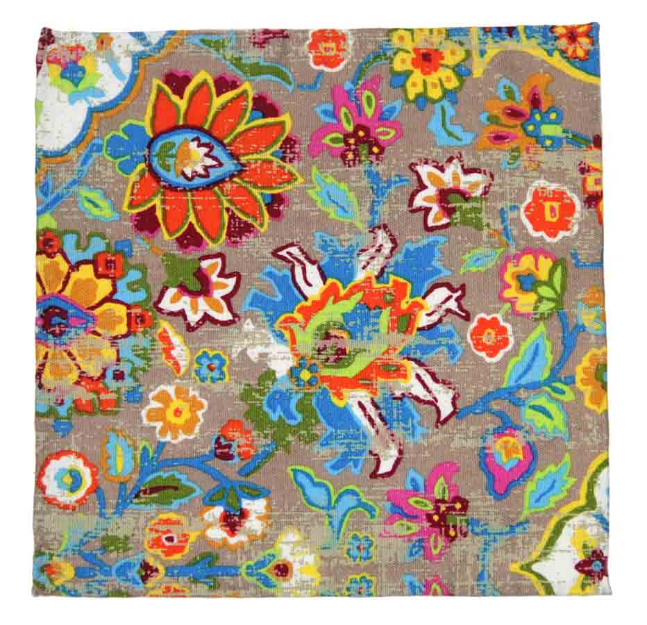 Gascoigne Hand Stitched Pocket Square European Cotton Multicolor Floral Pattern Men's