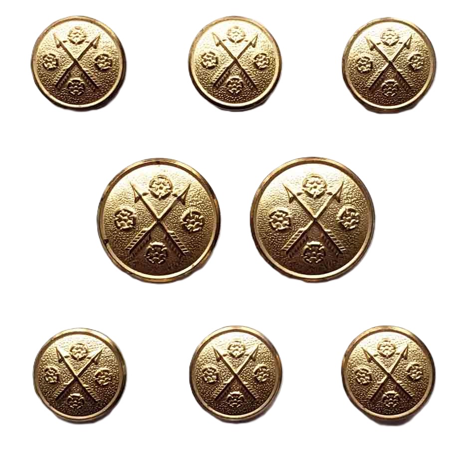 Men's vintage Waterbury Gold Brass Blazer Buttons Set Arrows Pattern C1R Men's