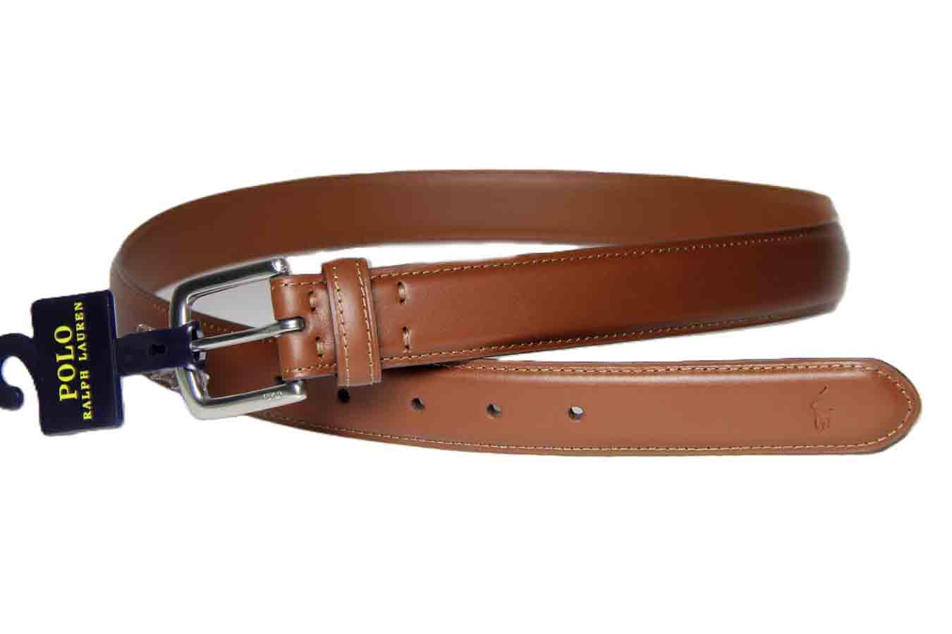 Polo by Ralph Lauren Brown Leather Dress Belt Men's Size 32