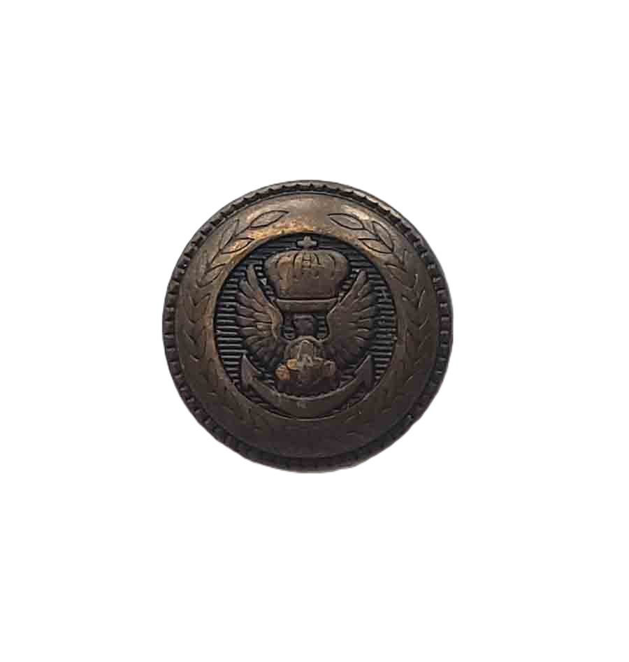 One Vintage Jos. A. Bank Antique Gold Blazer Button Replacement Crown Eagle Anchor Pattern S8V Men's