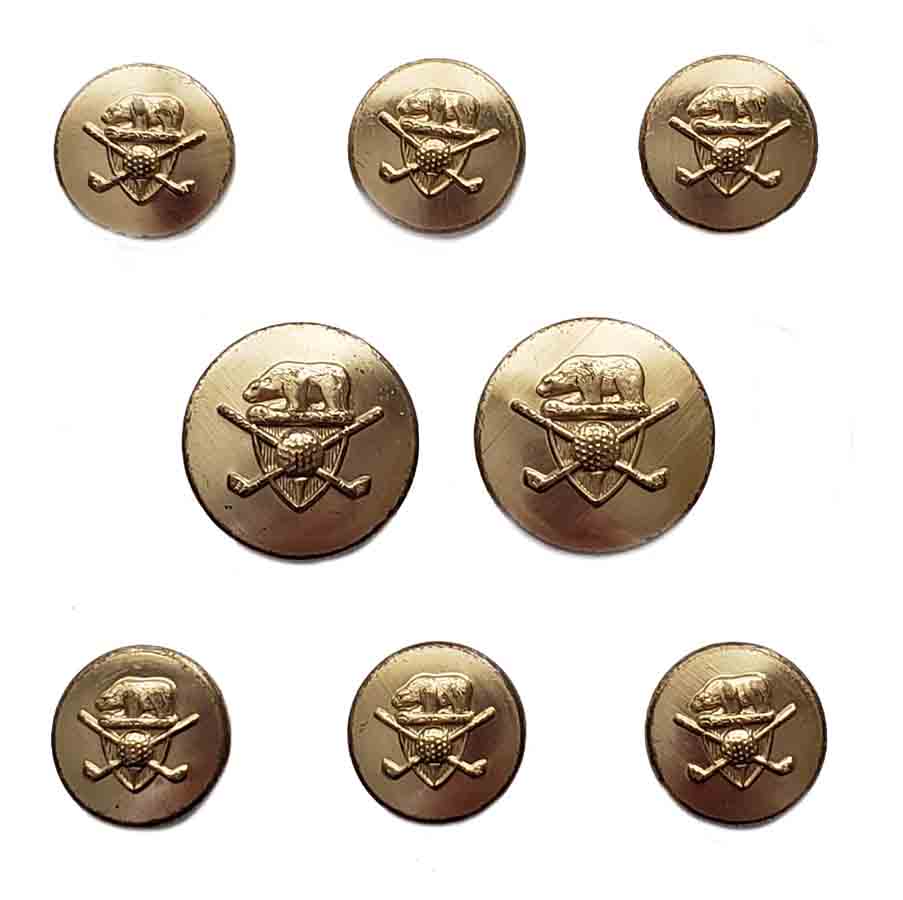 Vintage Jack Nicklaus by Waterbury Gold Brass Blazer Buttons Golden Bear Y8R Men's