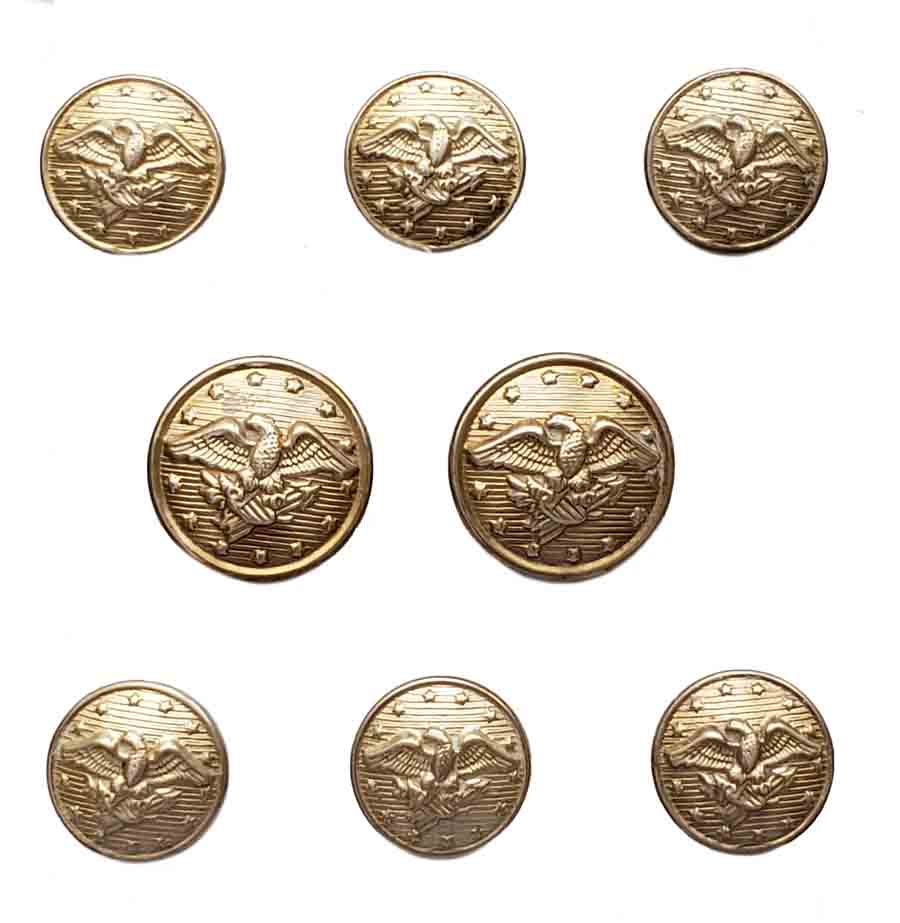 Vintage Andhurst Gold Brass Blazer Buttons Set Patriotic Eagle Arrows Stars C9E Men's
