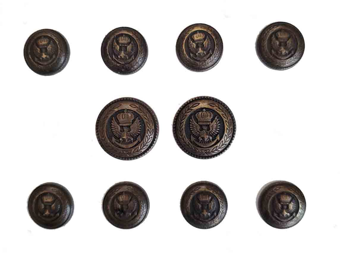 Vintage Jos A Bank Blazer Buttons Set Gold Brown Eagle Anchor Brass J6G Men's
