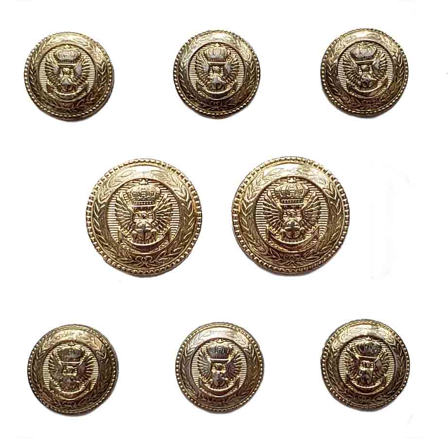 Vintage Jos. A. Bank Blazer Buttons Set Gold Brass Crown Eagle Anchor D2K Men's