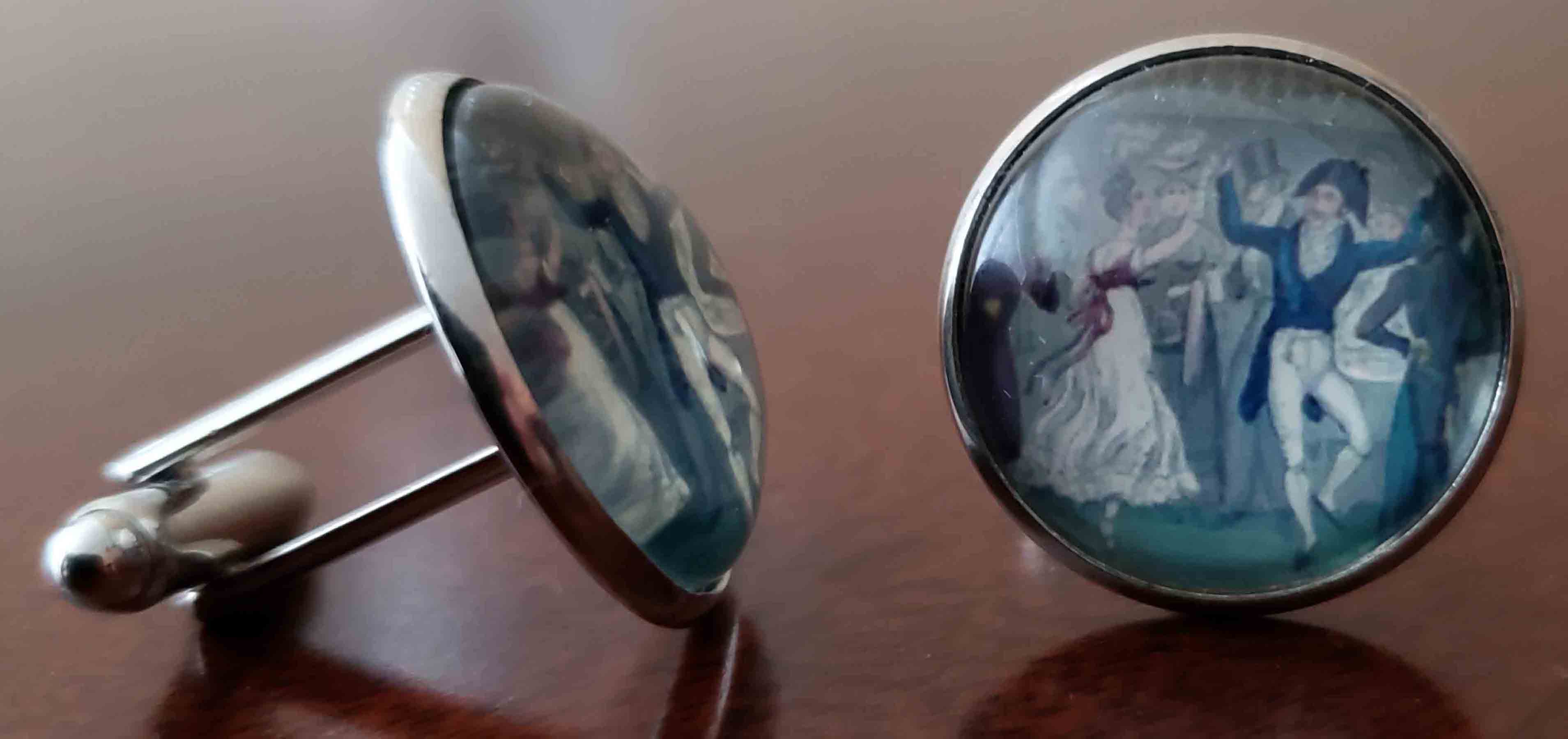 Gascoigne Cufflinks Vauxhall Pleasure Gardens Pattern Men's