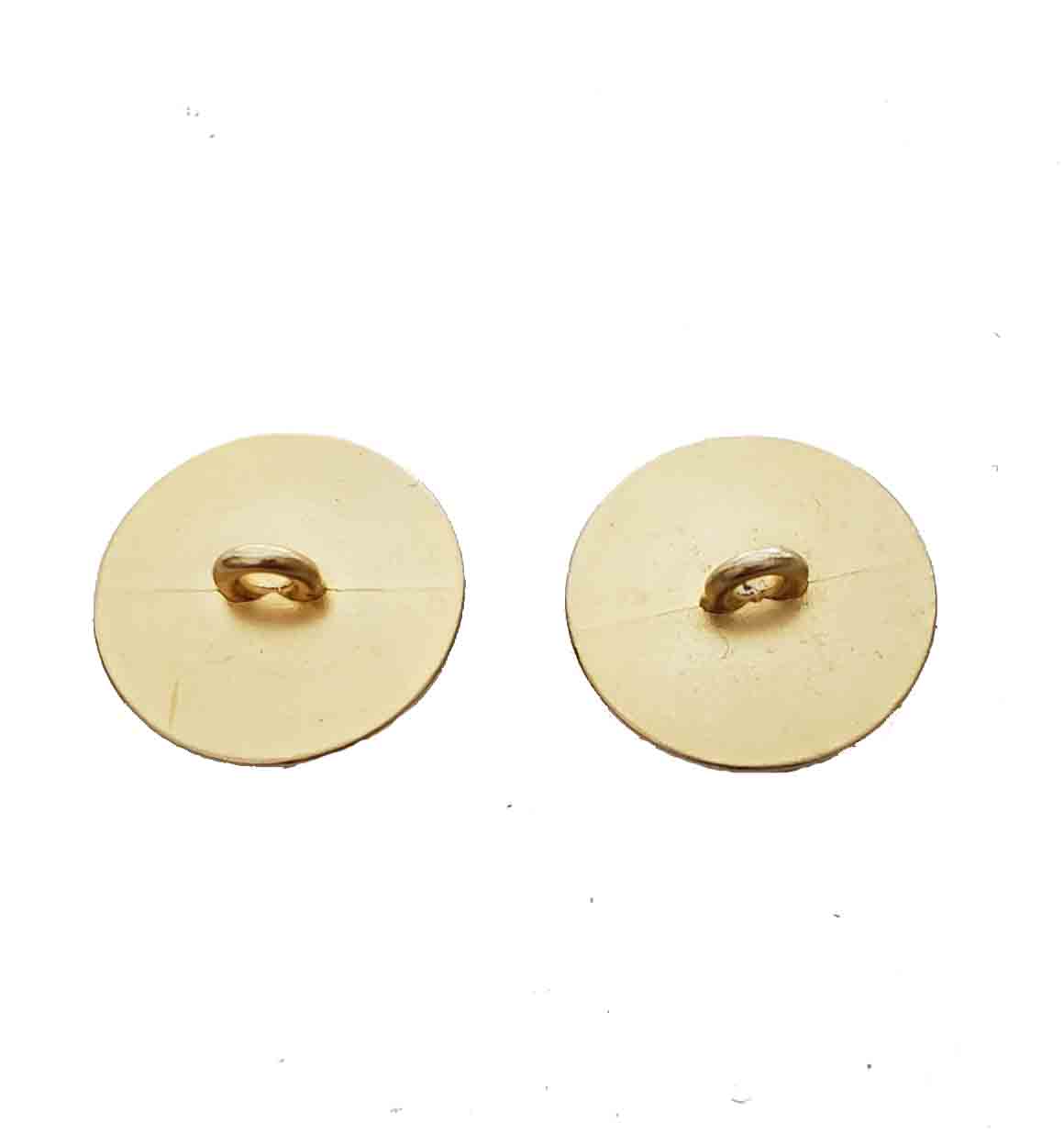 Two Brass and Enamel Blazer Buttons Gold Black Triangle Center Shank 7/8" Men's