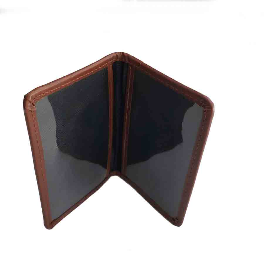British Belt Company Harris Tweed Leather Trim ID or Card Wallet Men's
