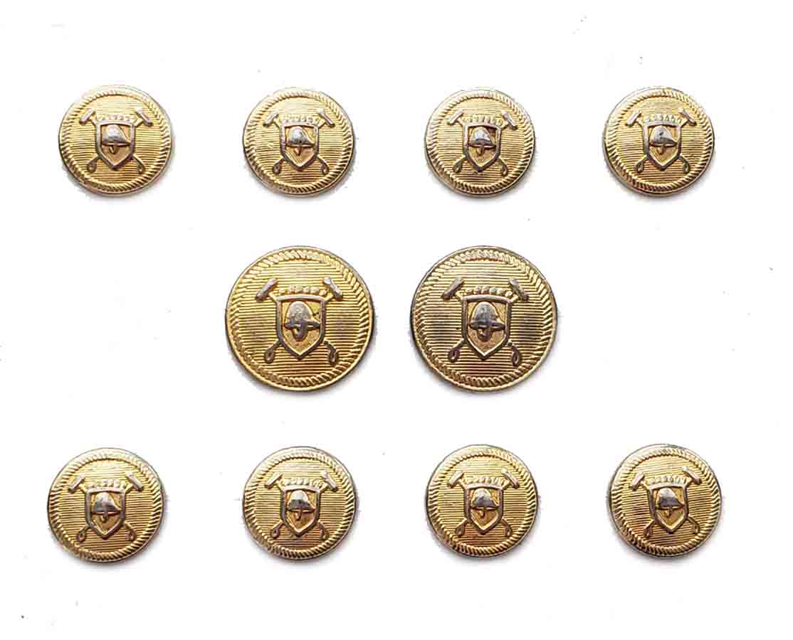 Vintage Polo by Ralph Lauren Blazer Buttons Set Gold Brass Helmet Mallets Shield Equestrian A9B Men's