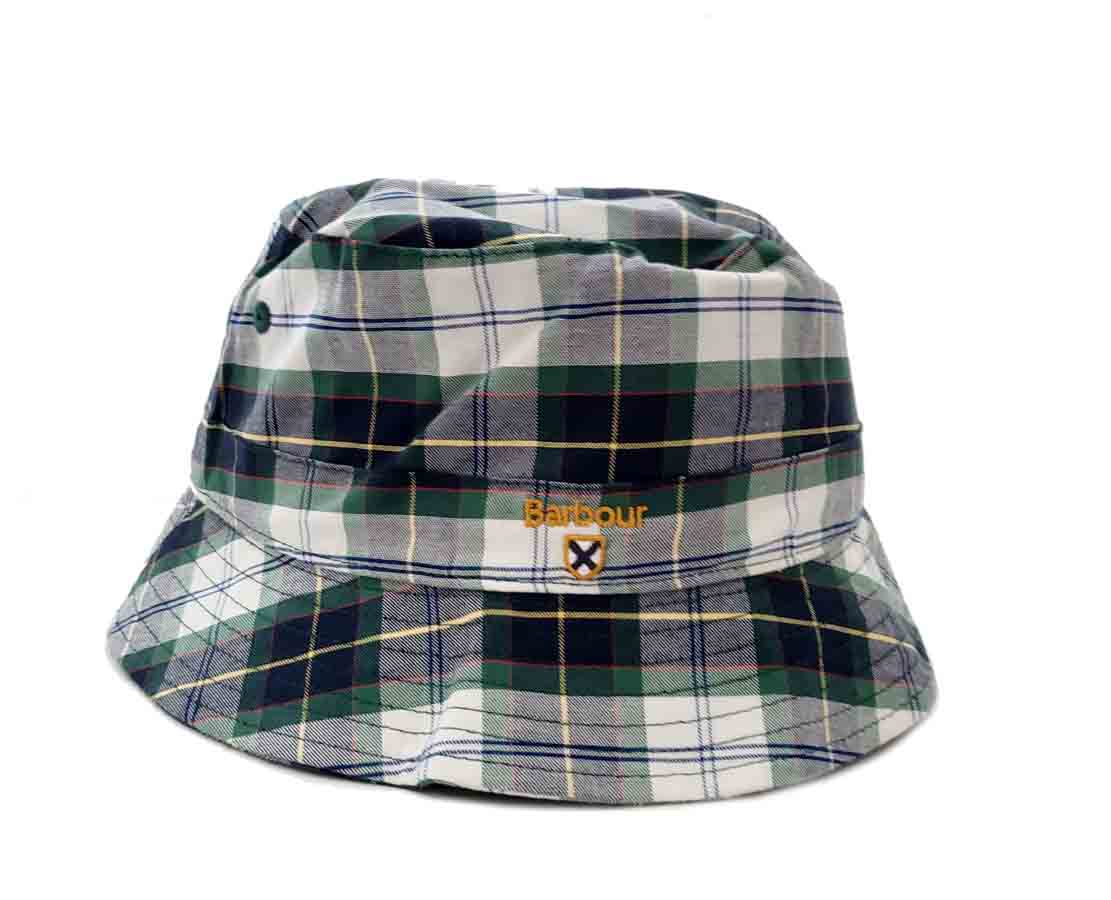 BARBOUR Oxbridge Tartan Sports Bucket Hat Plaid Men's Size Medium