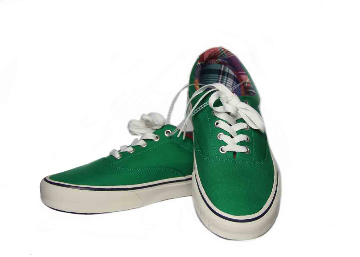 Polo Ralph Lauren Keaton Pony Sneakers Shoes Green Men's Size 9.5 M