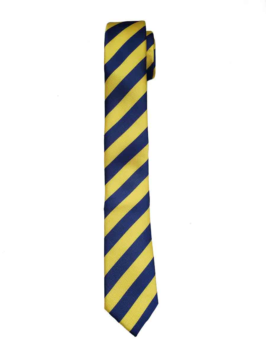 Gascoigne Repp Stripe Tie Yellow Blue Silk Men's Short and Narrow Gascoigne Repp Stripe Tie Yellow Blue Silk Men's Short and Narrow