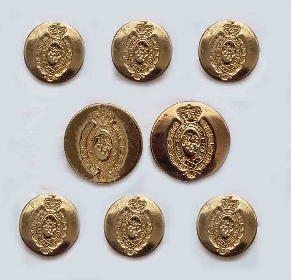 Vintage Kilgour French & Stanbury England Blazer Buttons Set Gold Brass Crown Rampant Lion Men's