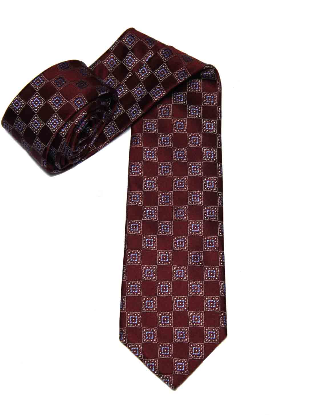 Brooks Brothers Tie Silk Red Blue White Geometric Men's