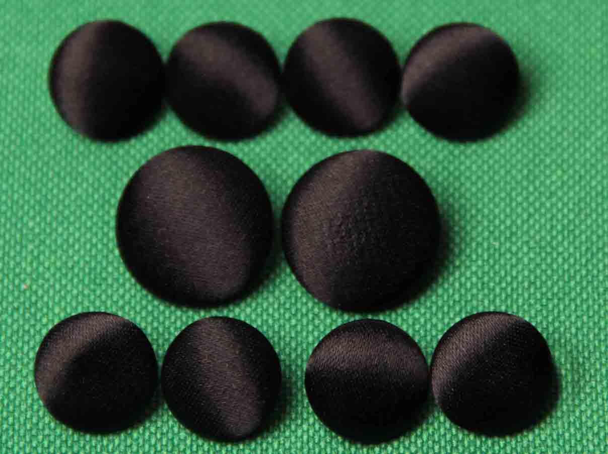 Vintage Ralph Lauren Chaps Tuxedo Jacket Buttons Set Black Satin Covered Men's