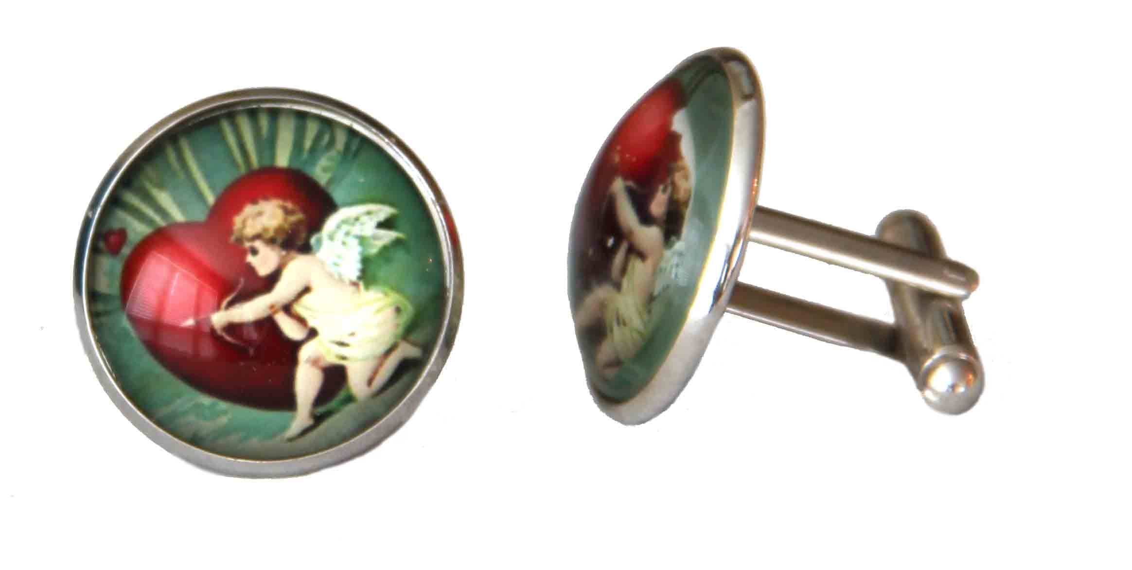 Gascoigne Cupid Heart Cufflinks Love Valentine Men's