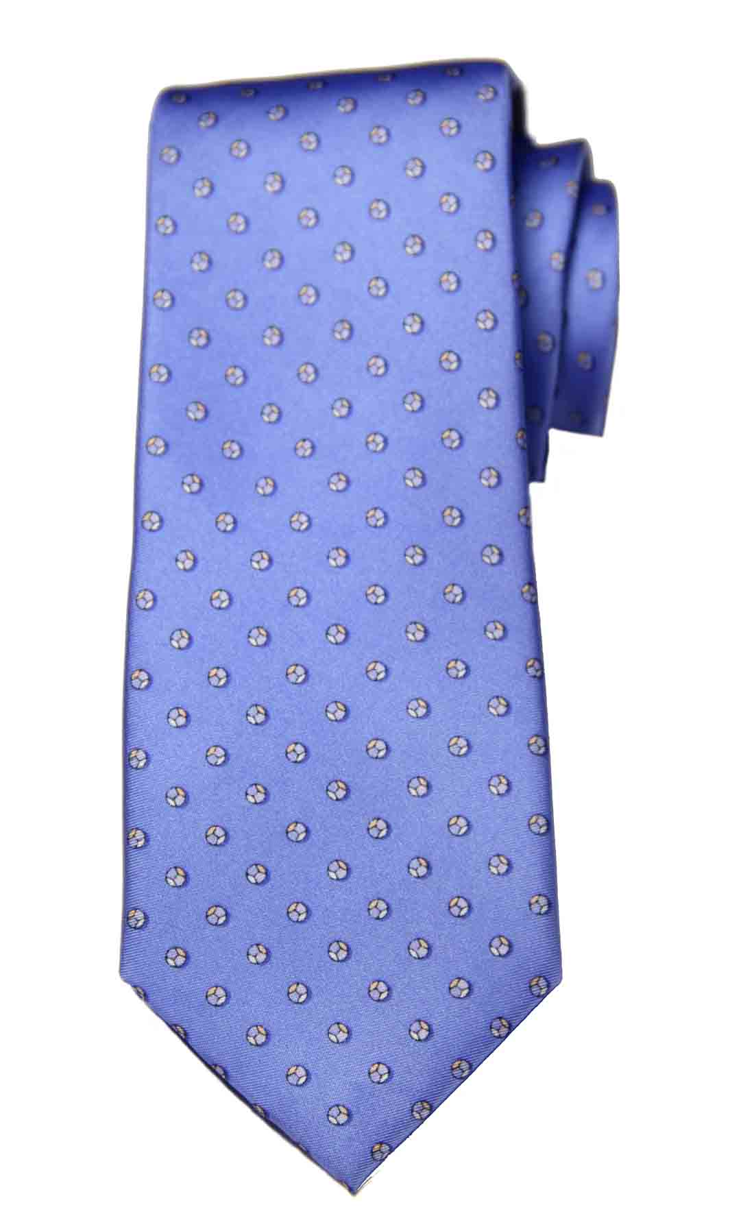 Michael Kors Tie Silk Blue White Orange Geometric Pattern Men's