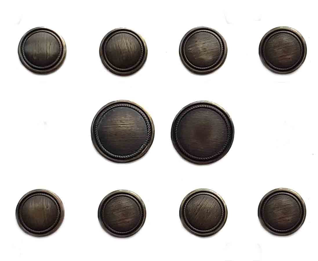 Vintage Stafford Blazer Buttons Set Antique Gold Brown Metal E3T Men's 
