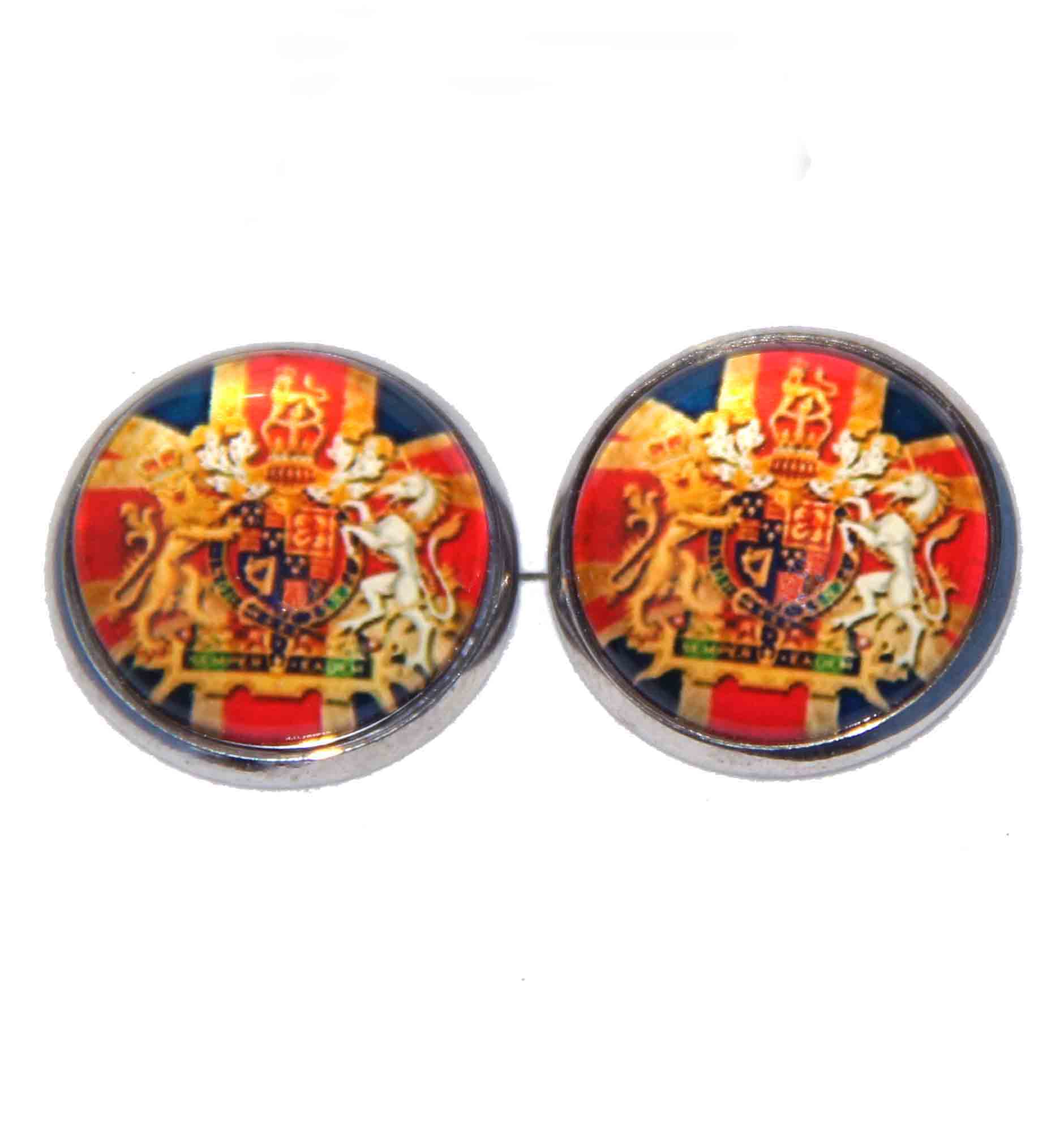 Gascoigne Cufflinks Union Jack and Heraldic Shield Men