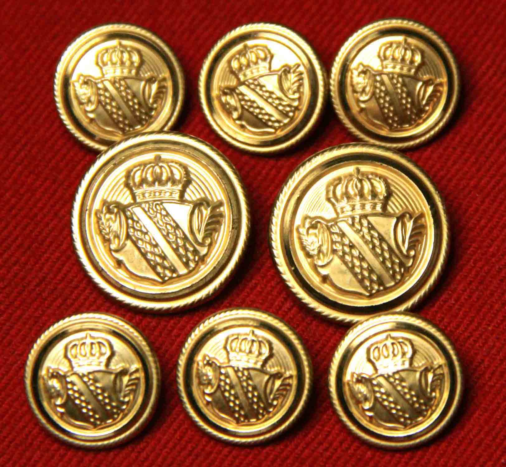 Vintage Arnold Palmer Blazer Sport Coat Buttons Gold Brass Shank Crown Shield Men's