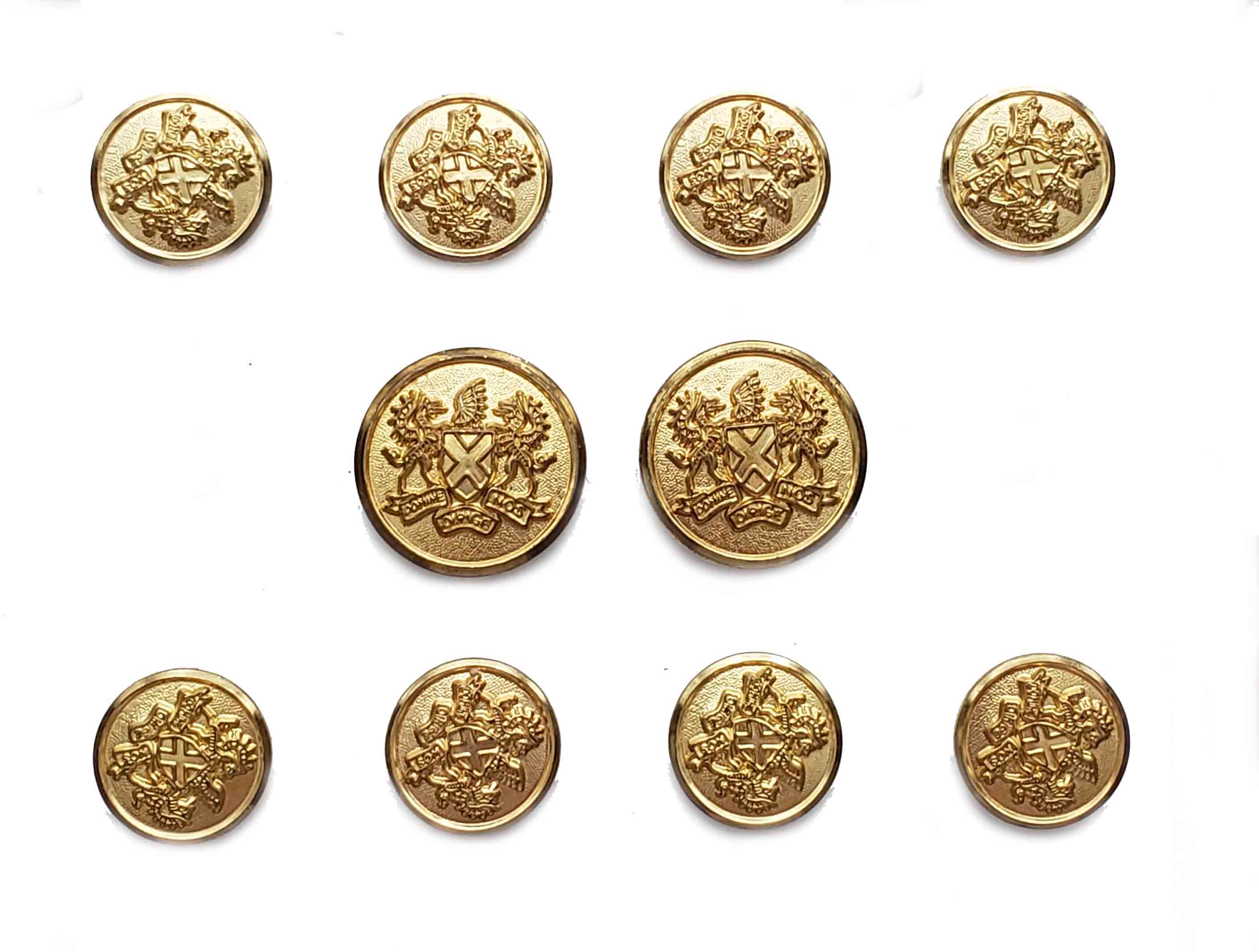 Vintage Waterbury Blazer Buttons Set Gold Brass Griffins Shield B8T Men's