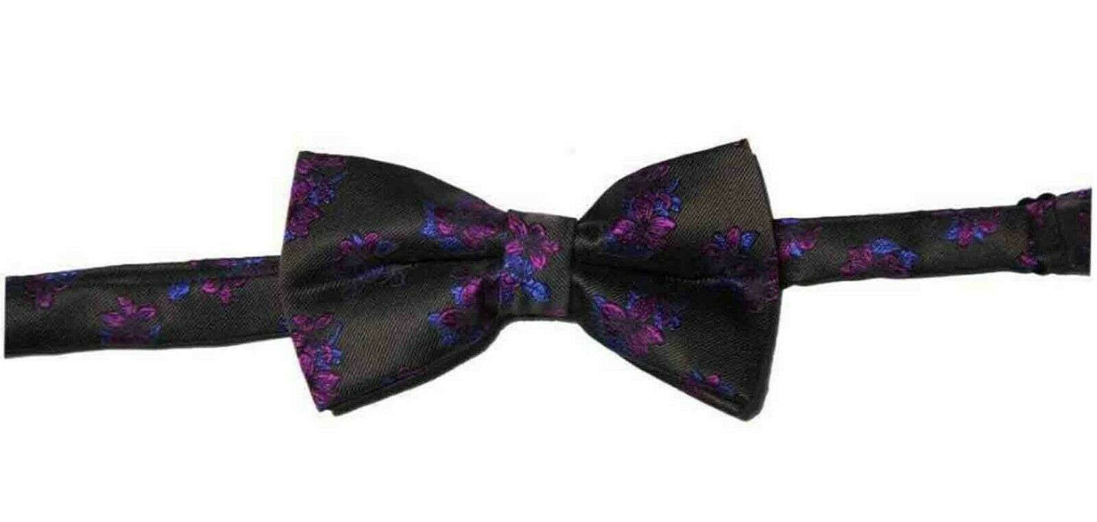 Gascoigne Bow Tie Floral Brown Purple Blue OS Pre-Tied Men's