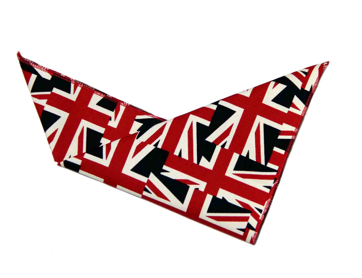 Gascoigne Pocket Square British Union Jack Flag Pattern Cotton Red White Blue Men's