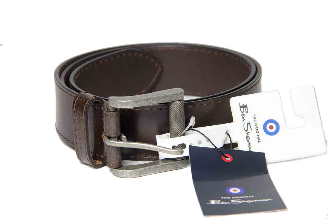 Ben Sherman London Leather Belt Brown Men's Size Medium or 34