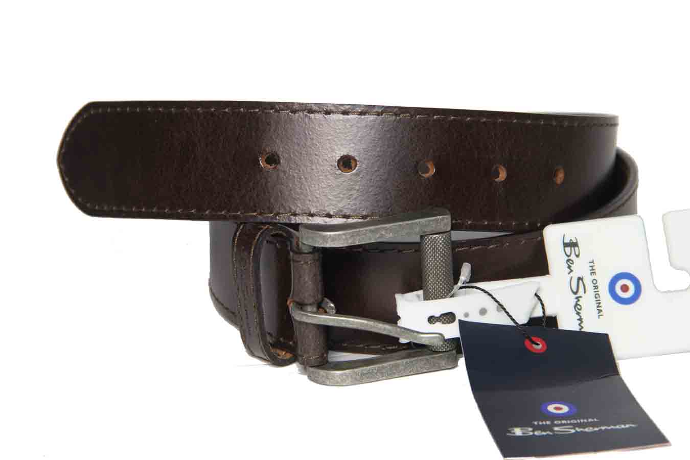 Ben Sherman London Leather Belt Brown Men's Size Medium or 34