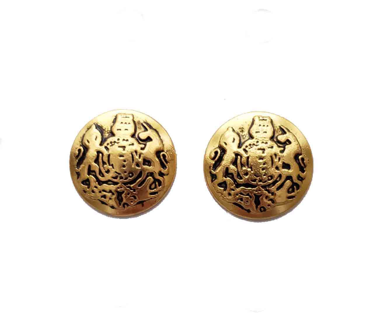 Two Jos A Bank Dome Blazer Jacket Sport Coat Buttons Gold Gray Brass Lion Unicorn Men's