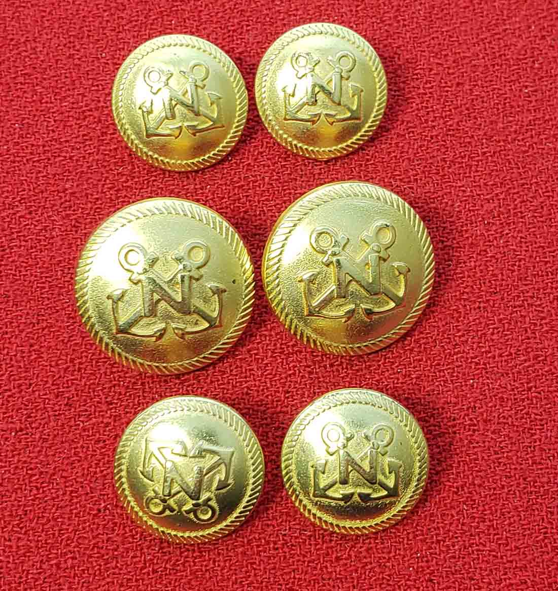Vintage gold blazer buttons, schooner ship, 7 LBB mens sport coat button  set, brass nautical ships sailor / never used – Schooner Chandlery