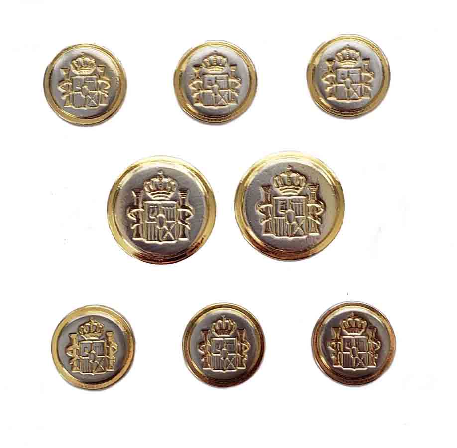 NEW Mappelli De Milano Blazer Buttons Set Silver Gold Shank F6R Men's