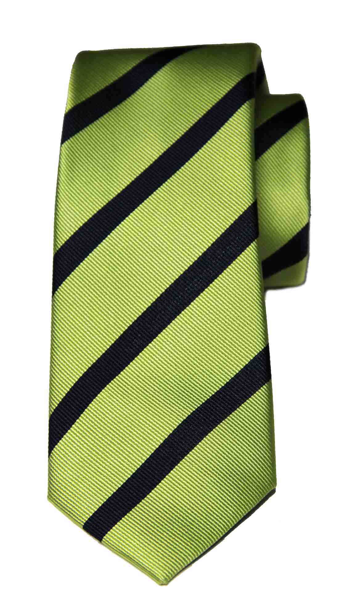 Zara Tie Green Navy Blue Striped Silk Men's