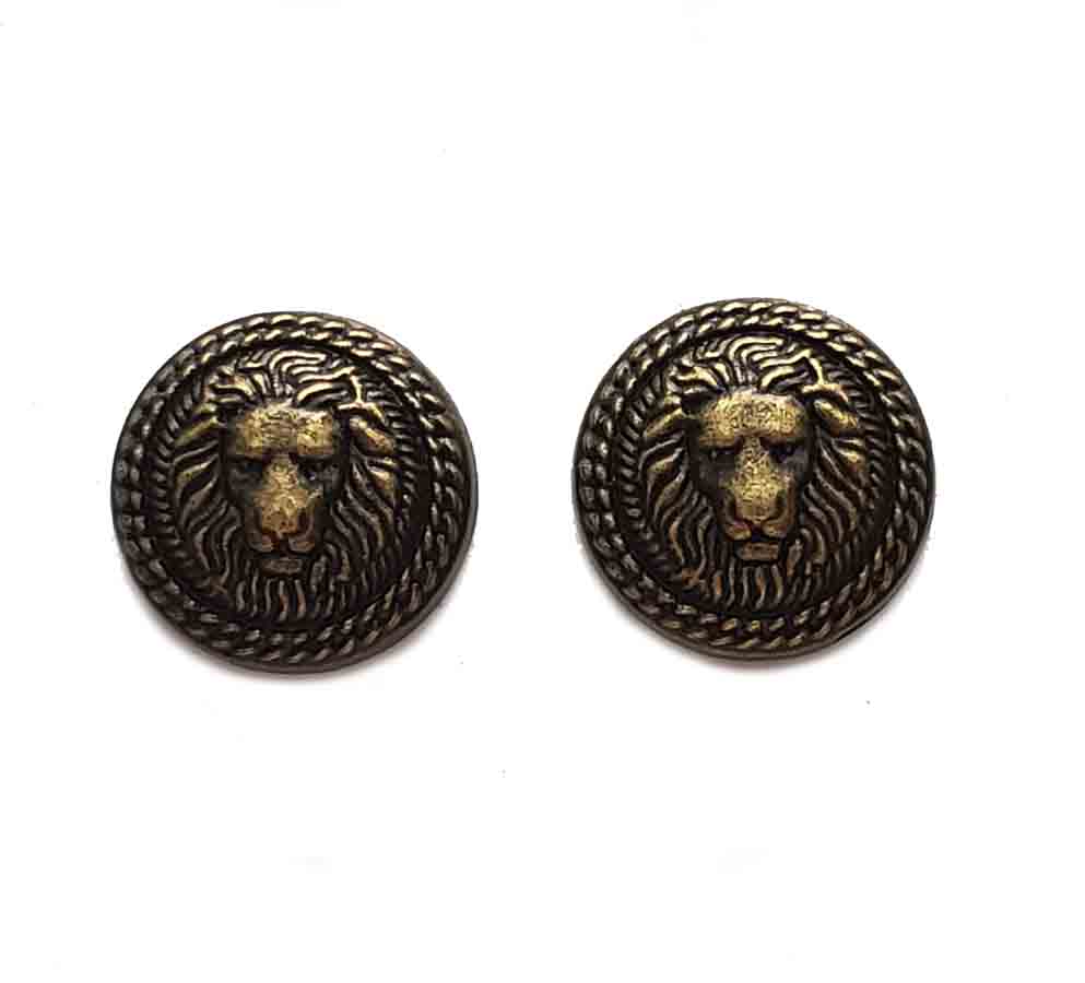 NEW Dome Top Lion Pattern Blazer Jacket Coat Buttons Brass Alloy Men's