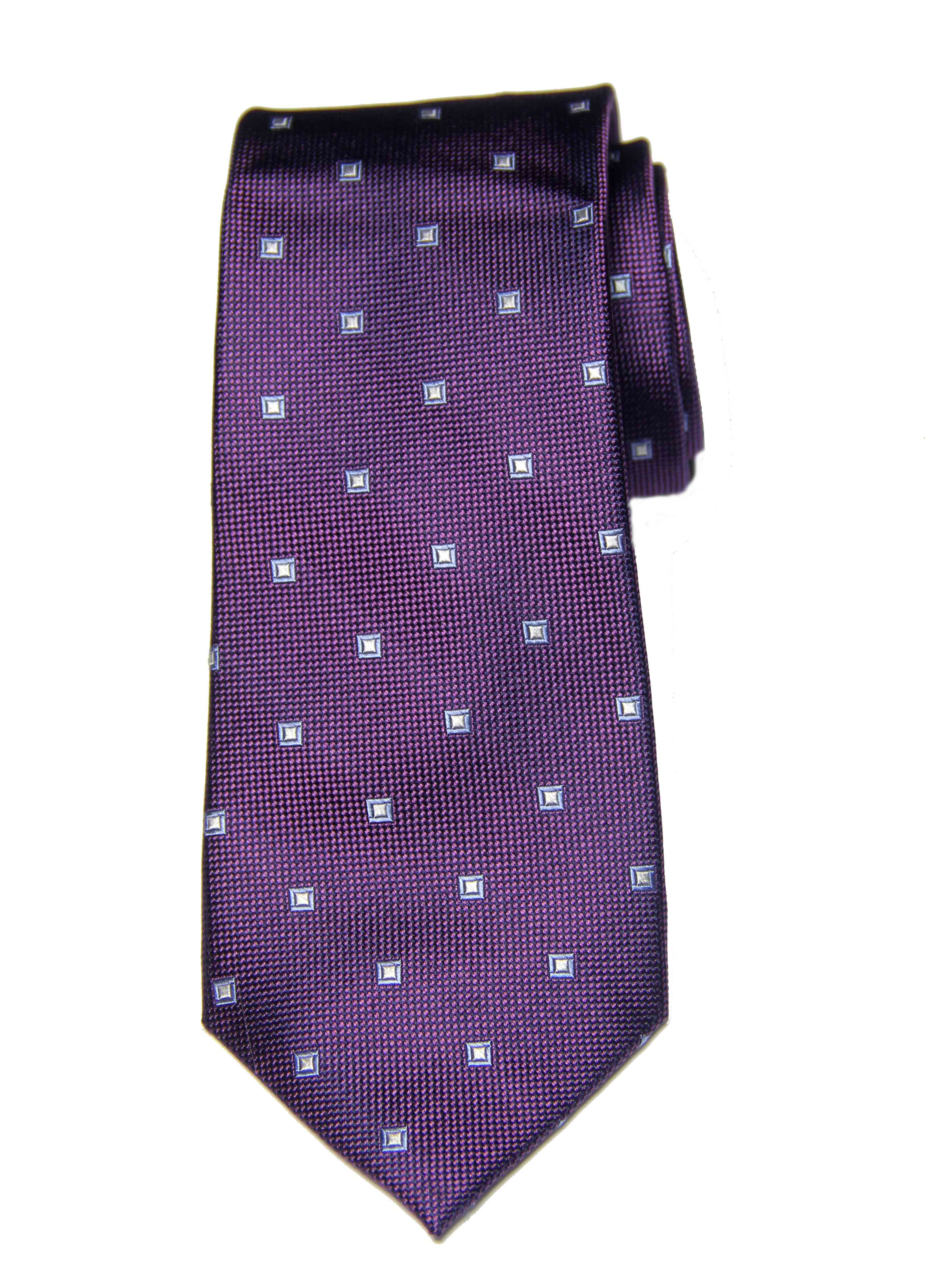 Club Room Purple Geometric Tie Jasper Textured Silk Men's
