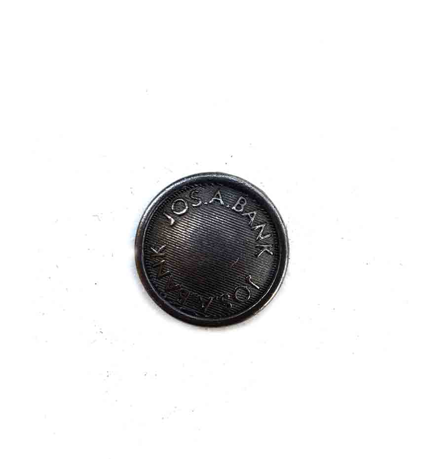 1 Jos A Bank SLEEVE Button Replacement Gray Metal Shank Men's
