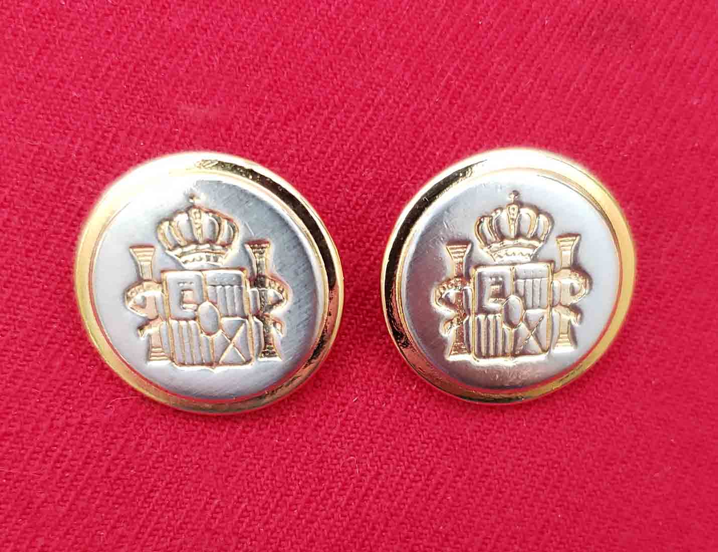 Two Men's Vintage Mappelli de Milano Blazer Buttons Silver Gold Shank Metal Men's