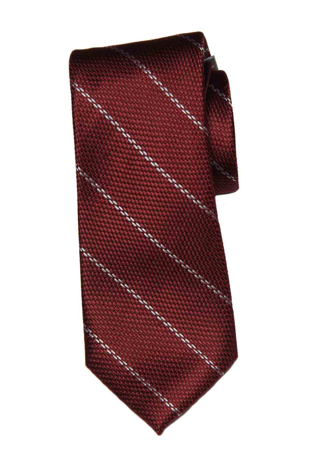 Michael Kors Tie Red White Striped Silk Men's