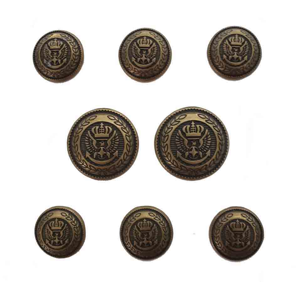 Jos A Bank Blazer Buttons Set Antique Gold Brass Crown Eagle Anchor Z82 Men's